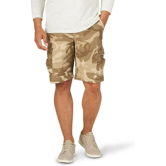 Lee Men's Extreme Motion Crossroad Cargo Short Color: New Mountain Lion Camo, Size 29-42