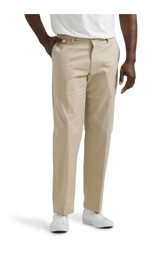 Men's Total Freedom Stretch Relaxed Fit Flat Front Pant, Sand, 40W x 30L