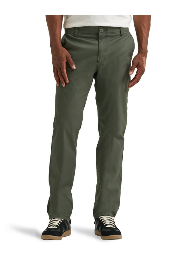 ® Men's Extreme Motion Flat Front Slim Straight Pant with Wrinkle Resist