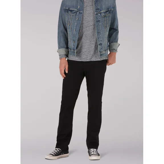 Lee Men's Extreme Motion Straight Fit Twill Pants 40x30 Black