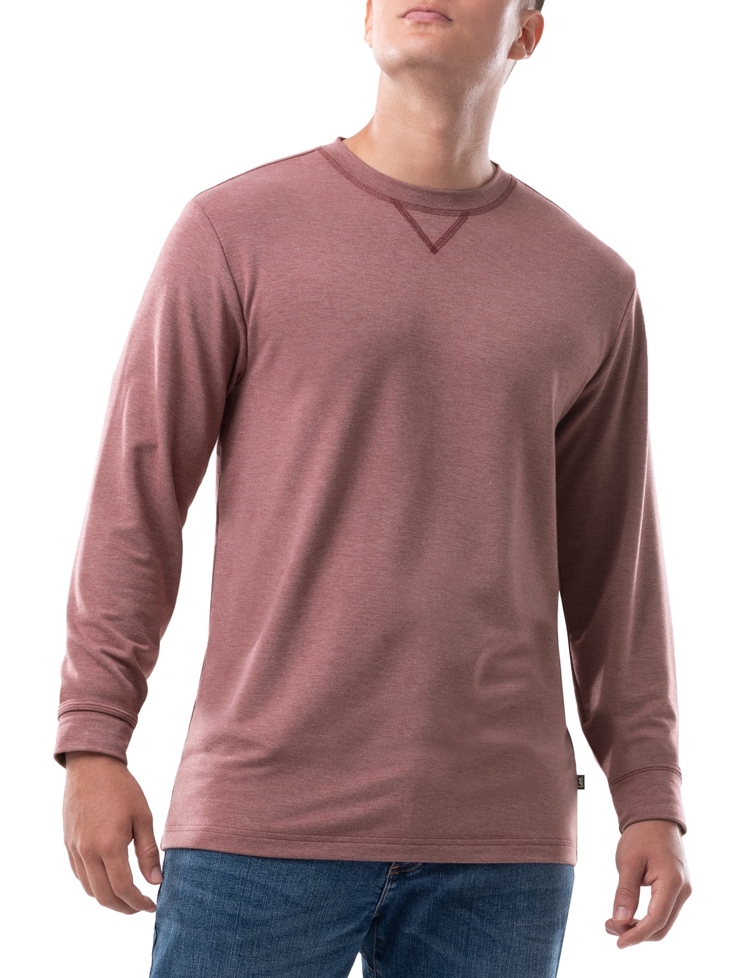 Lee Men's French Terry Long Sleeve T-shirt, Up to 5XL, Soft and ...