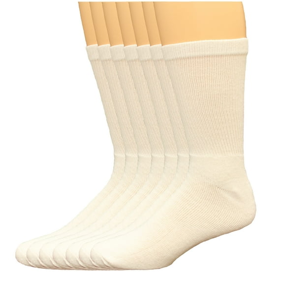 Lee Men's Full Cushioned Crew Socks 11 Pair, White, Men's 6-12