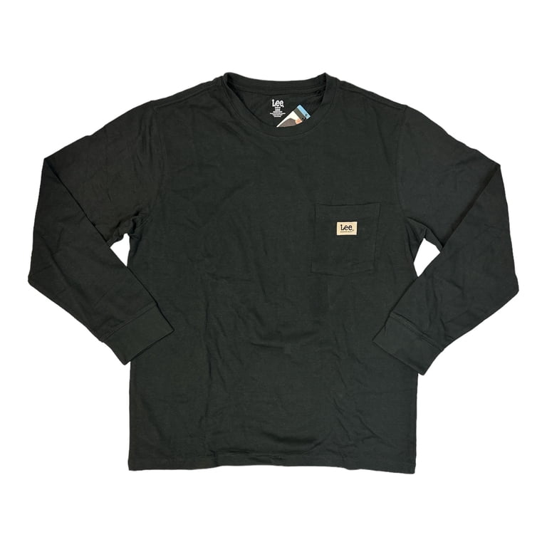 Lee Men's Durable Cotton Long Sleeve Workwear T-Shirt with Pocket