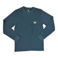 thumbnail image 1 of Lee Men's Long Sleeve Cotton Workwear Pocket T-Shirt (Blue Denim, L), 1 of 1