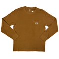 thumbnail image 1 of Lee Men's Long Sleeve Cotton Workwear Pocket T-Shirt (Tobacco, L), 1 of 1