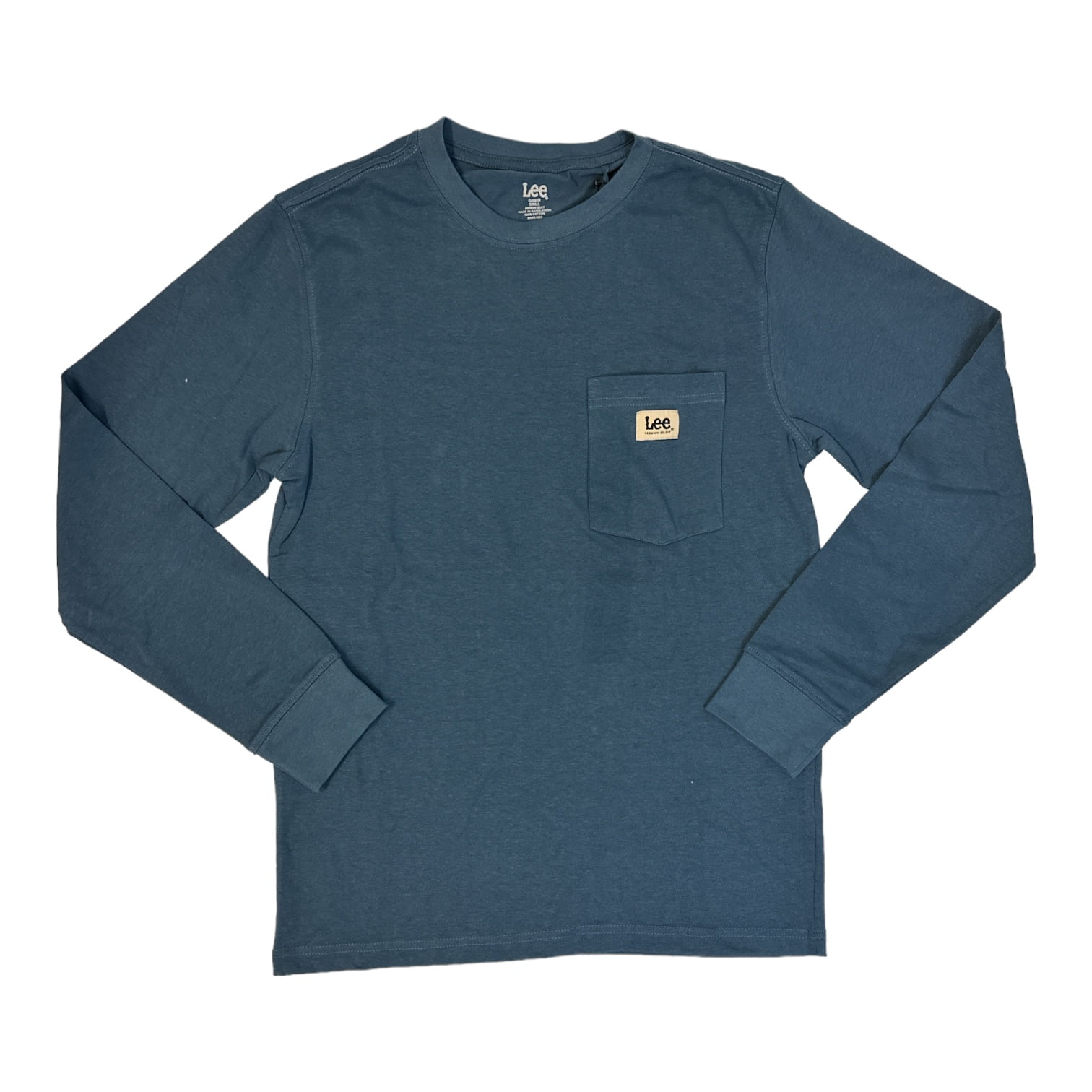 トップス plllllleeeasse long sleeve pocket tee L Men's Carefree Unshrinkable Tee with Pocket, Traditional Fit