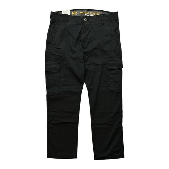 Lee Men's Motion Performance Stretch Straight Leg Cargo Pant (Ink Black, 40x30)