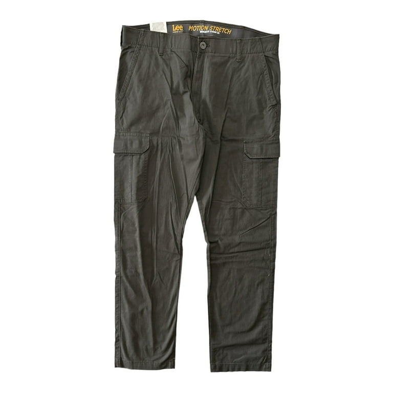 Lee Men s Motion Performance Stretch Straight Leg Cargo Pant Raven 38x34 Walmart