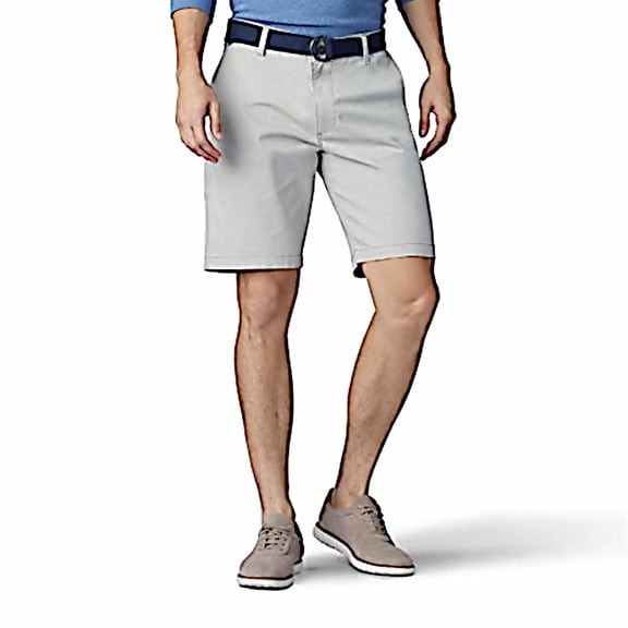 Lee Men's Premium Walker Flat-Front Shorts (Ice Blue Grey, 42)