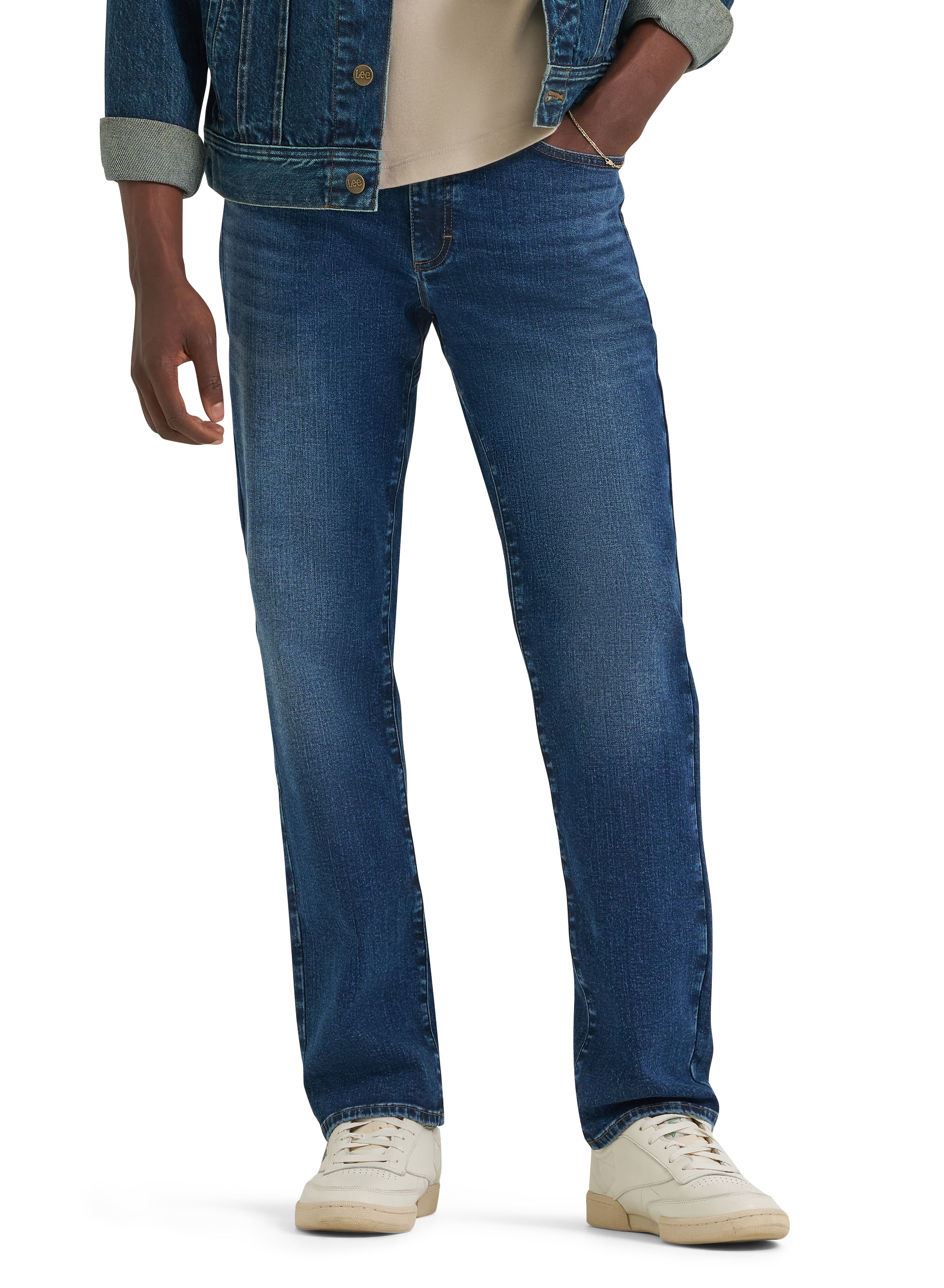 Lee® Men's Regular Fit Straight Leg Denim Jeans with Stretch, Sizes 29X30-40X32