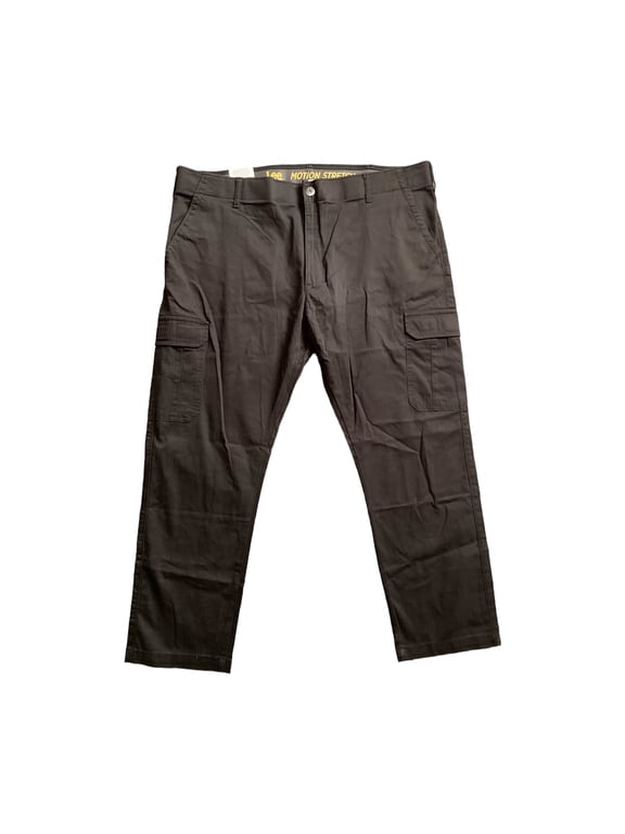 Men's Regular Fit Straight Leg Motion Stretch Cargo Performance Pant (Black, 36x30)