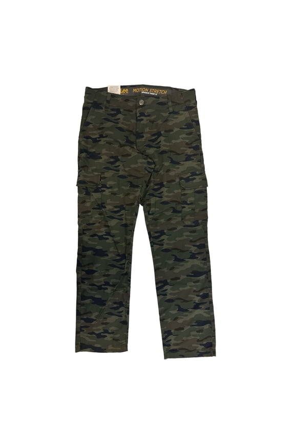 Men's Regular Fit Straight Leg Motion Stretch Cargo Performance Pant (Frontier Camo, 40x32)