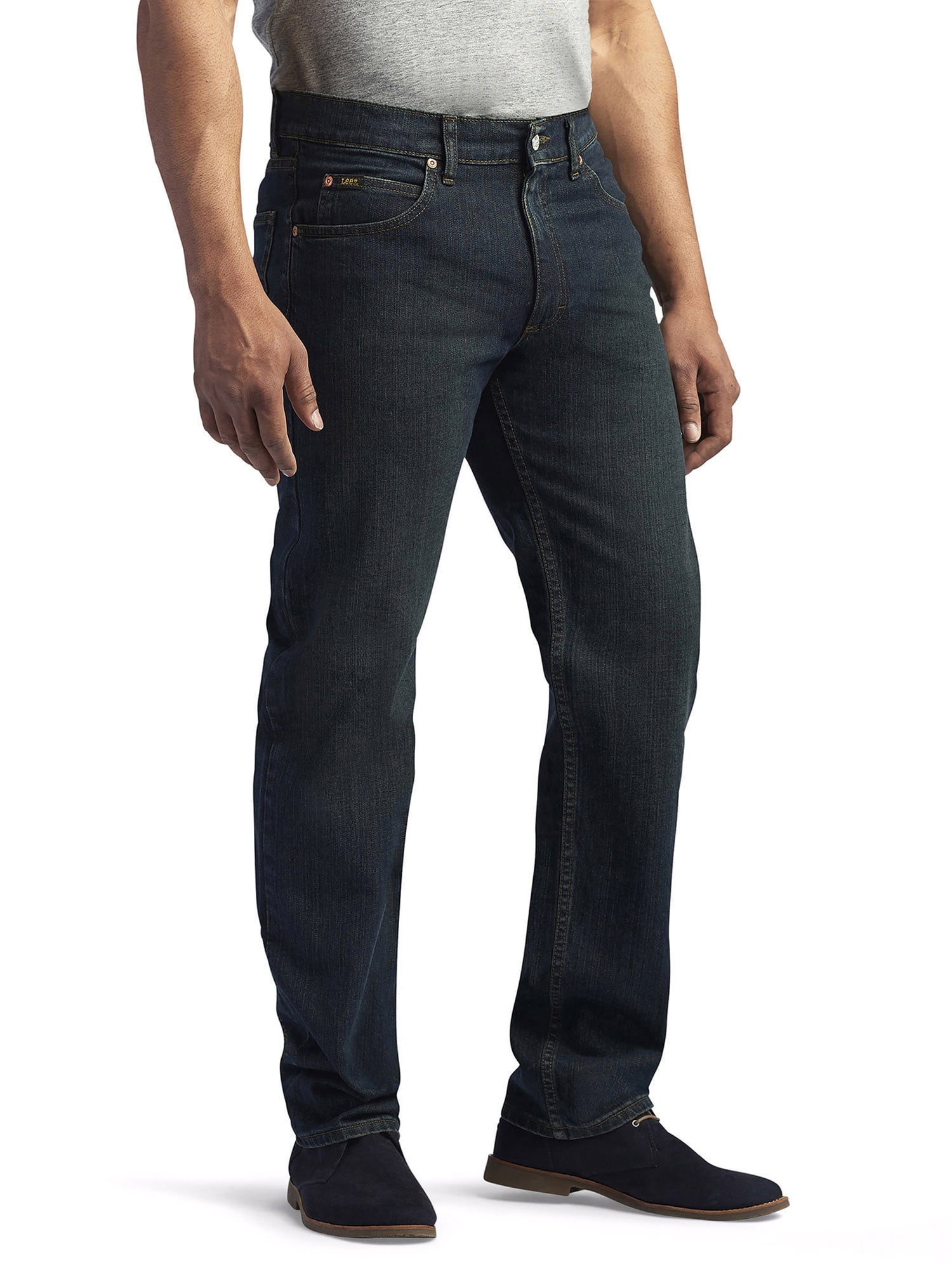 Lee Men's Regular Fit Straight Leg Stretch Jeans - Walmart.com