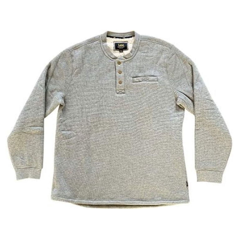 Lee Men's Sherpa Lined Soft Outdoor Henley Long Sleeve Shirt
