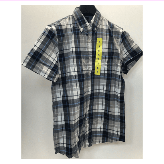 Lee Men's Shirt Button Down Short Sleeve,Black Iris,S