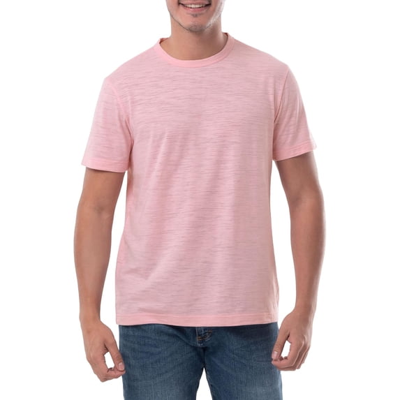 Lee Men's Short Sleeve Slub Tee 3X-Large Coral Blush