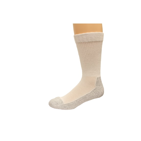 Lee Men's Steel Toe Crew Work Socks, 2 Pair, White, Big & Tall