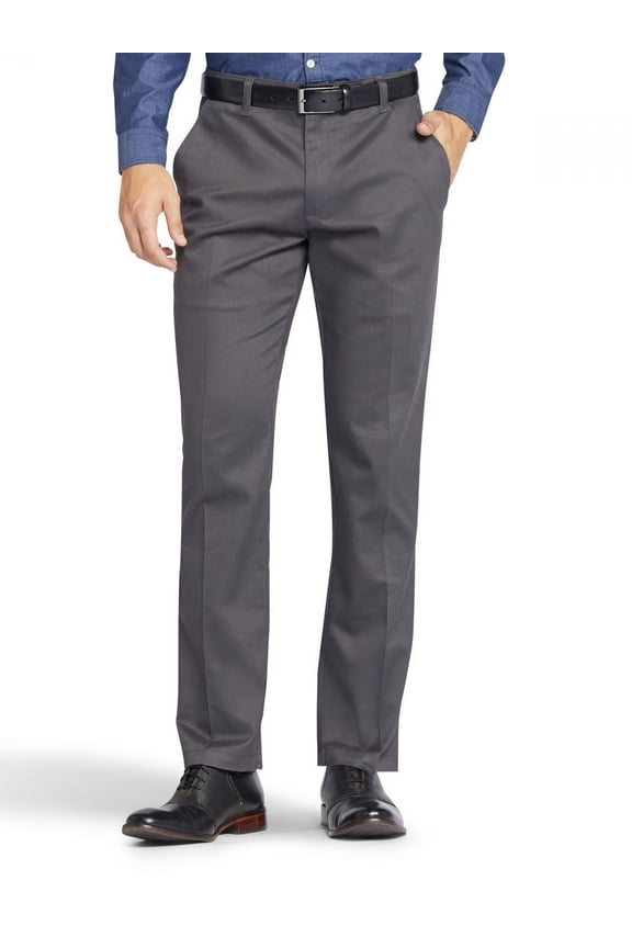 Men's Total Freedom Slim Fit Flat Front Pants - Charcoal, Charcoal, 34X34