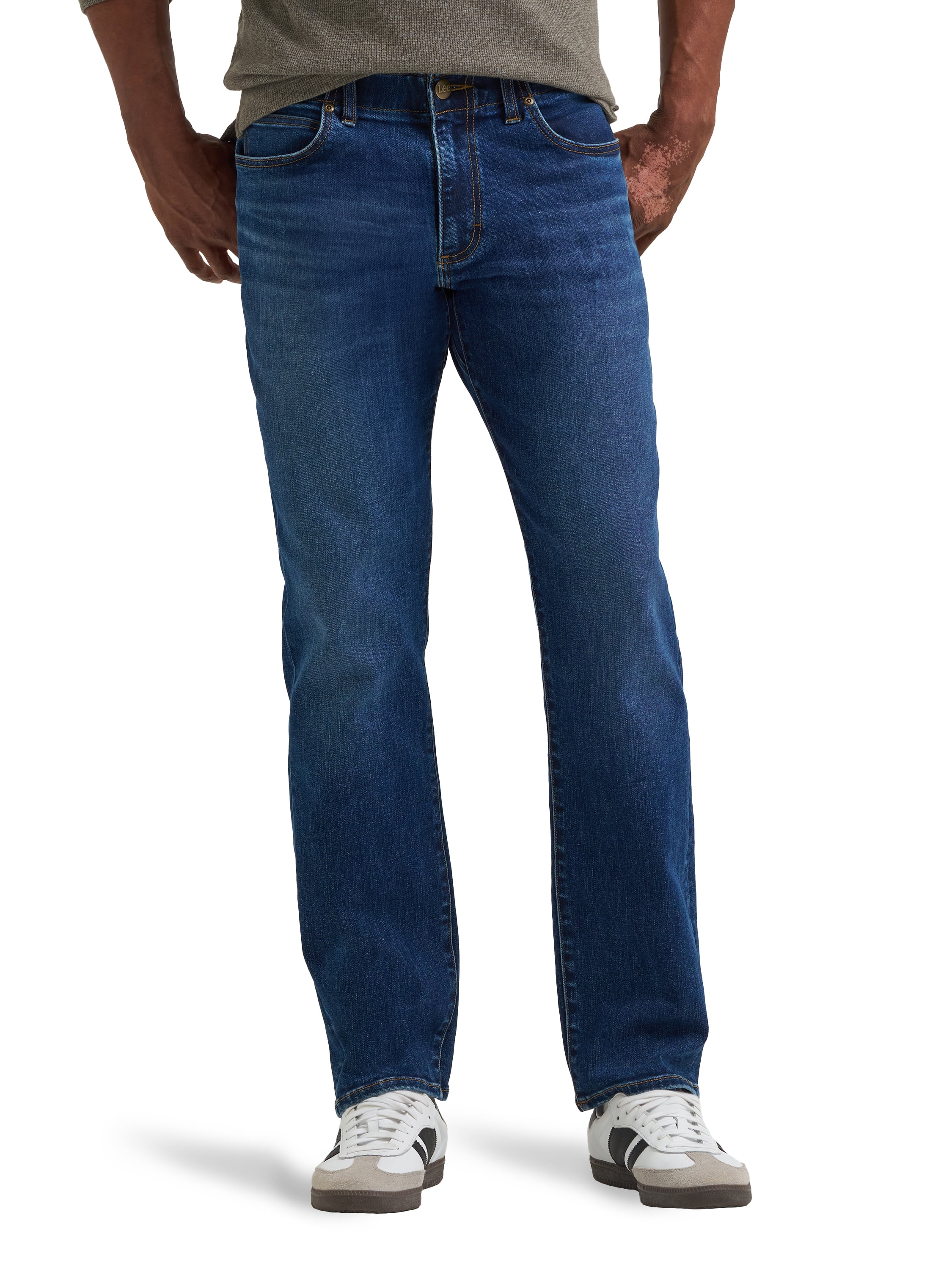 Lee Men’s and Big Men’s Extreme Motion Straight Fit Tapered Leg Jeans ...