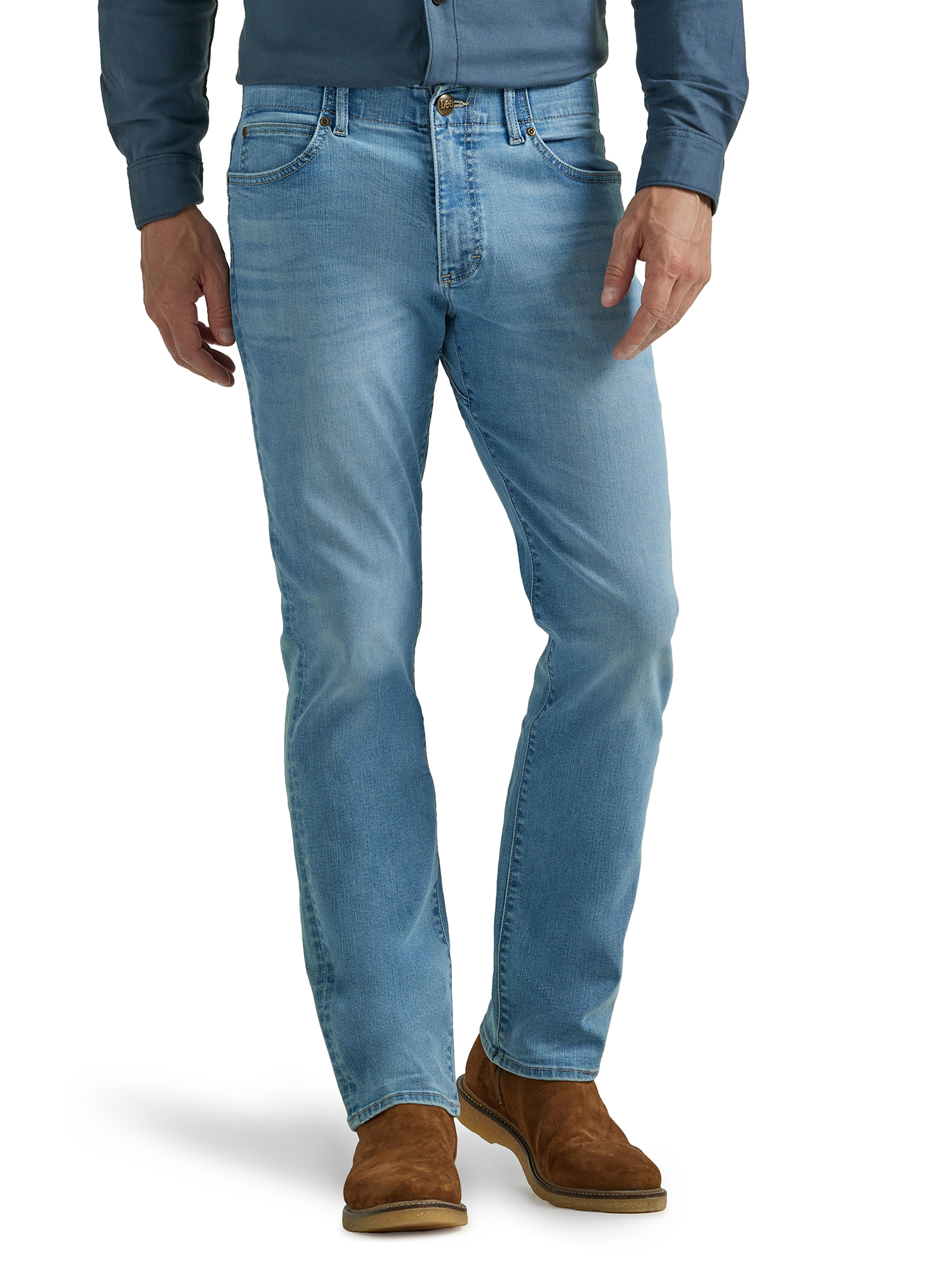 Lee Men's Performance Series Extreme Motion Jeans - Straight Fit Tapered Leg - Colore Mayday - 30W X 32L
