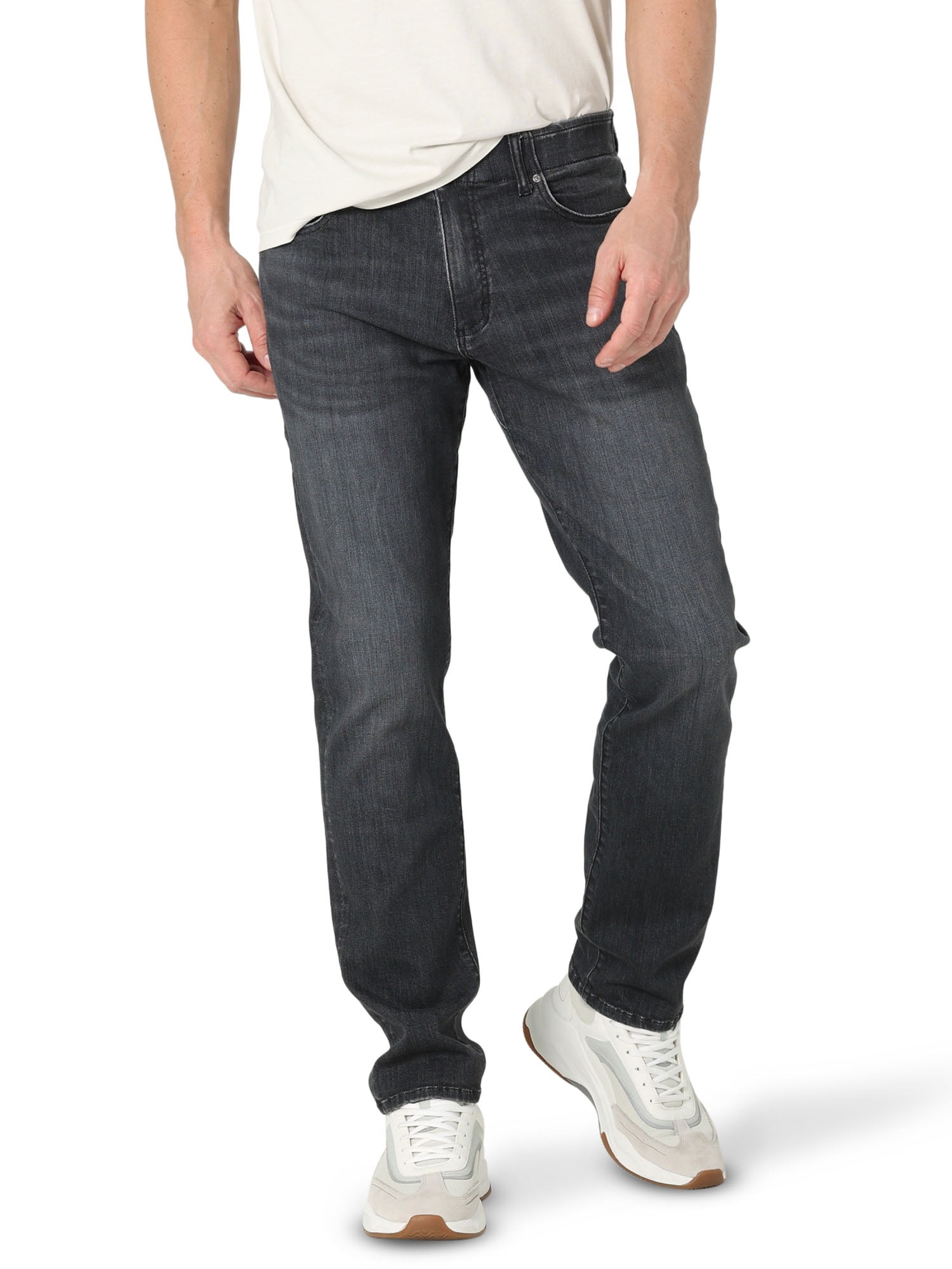 extreme motion straight fit tapered leg jeans