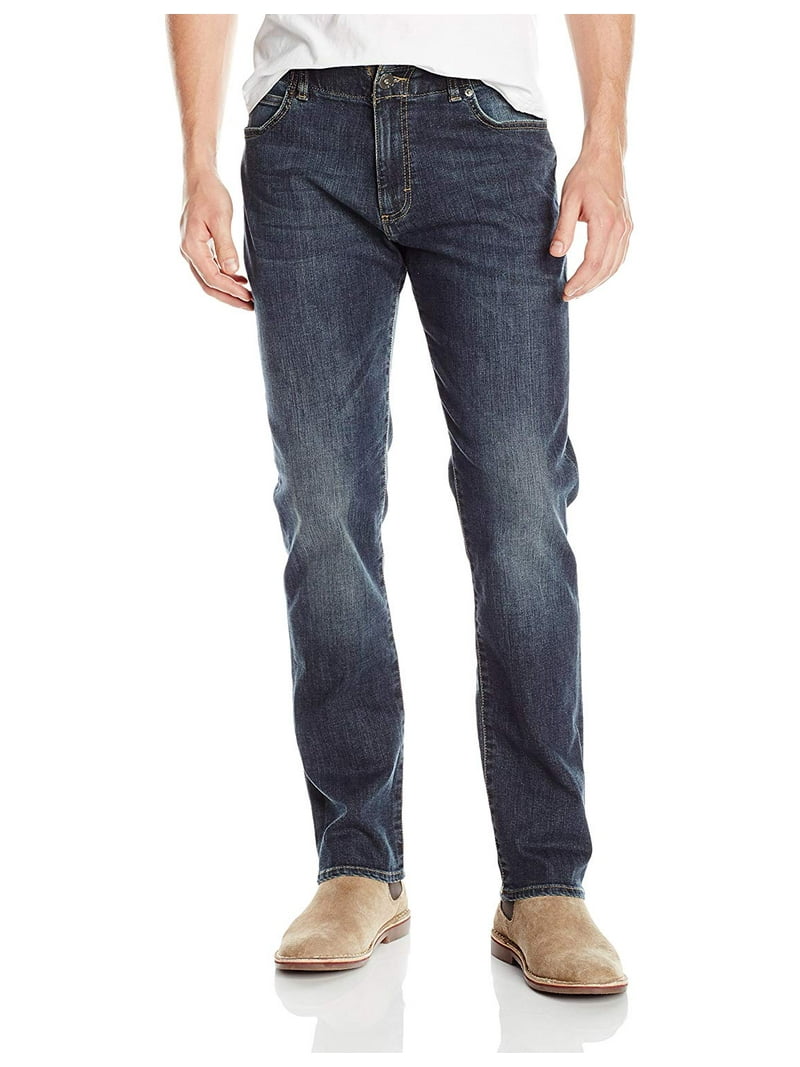 Lee Men's Flex Denim 33X32 Straight Fit, Tapered-Leg Stretch