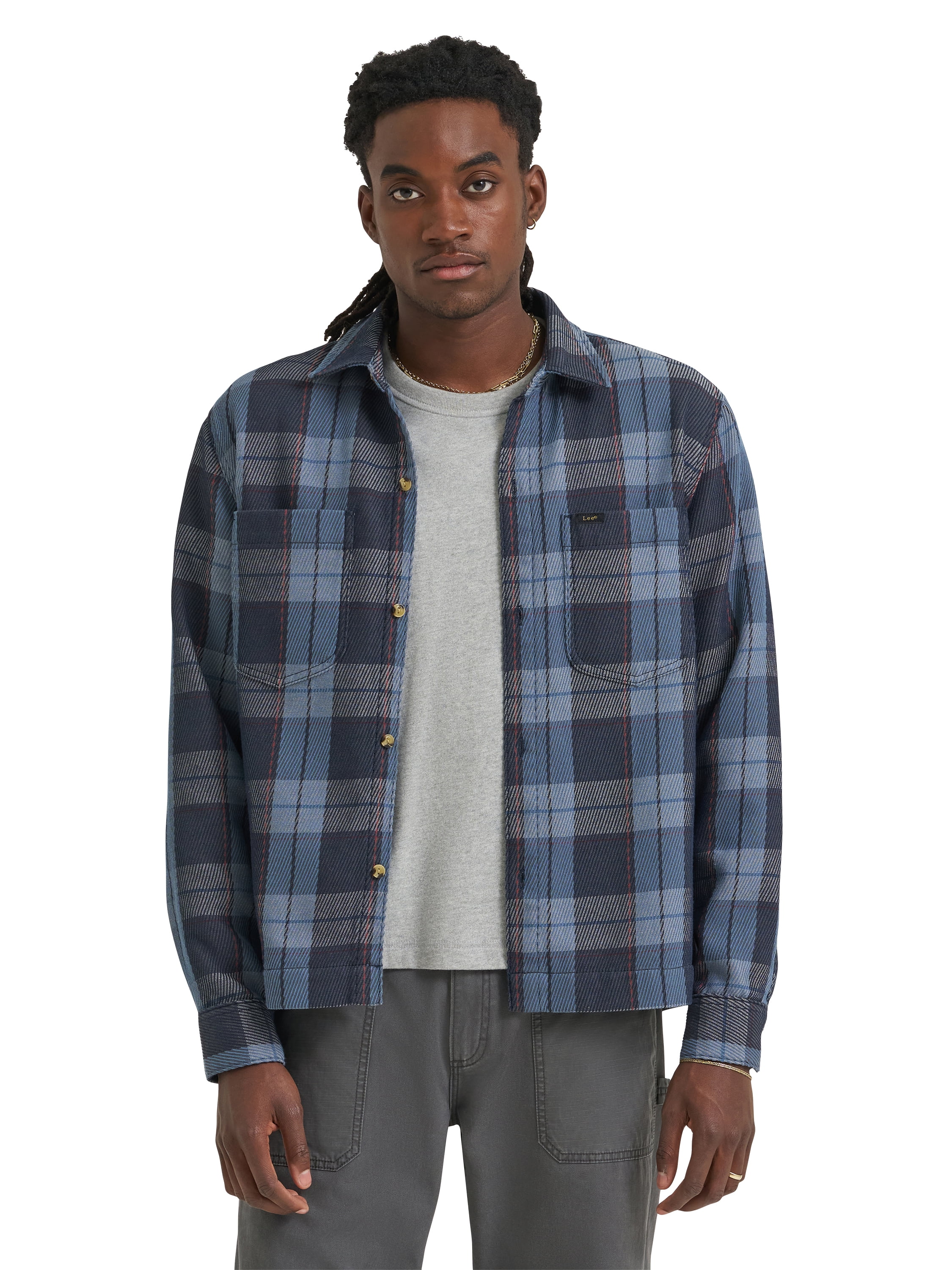 Lee Mens Plaid Overshirt
