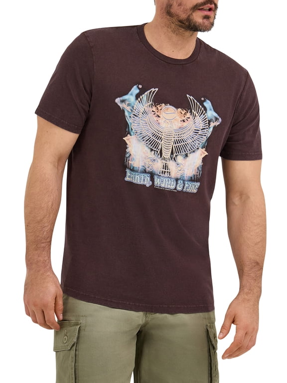 ® Mens Short Sleeve Earth Wind & Fire Graphic Tee , (S-3XL)