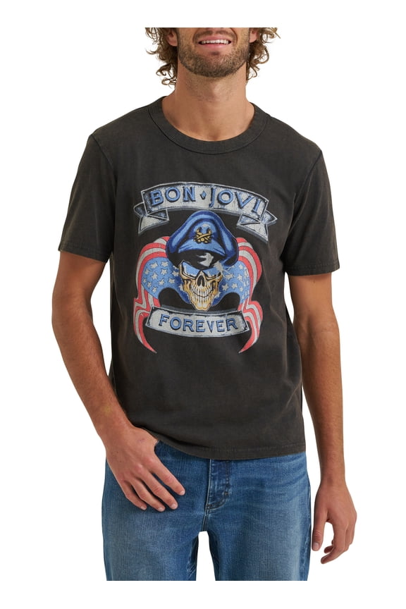 ® Men's Short Sleeve Bon Jovi Graphic Band Tee