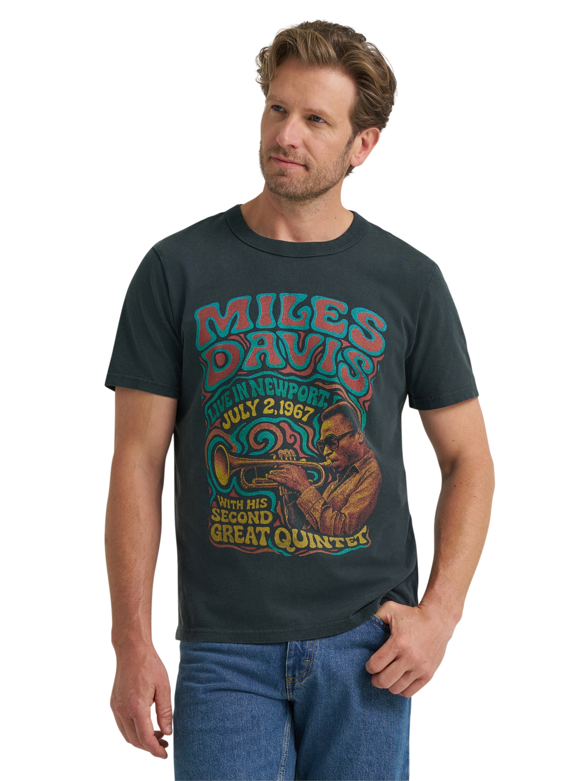 Lee® Men's Short Sleeve Miles Davis Graphic Tee, Sizes S- 3XL