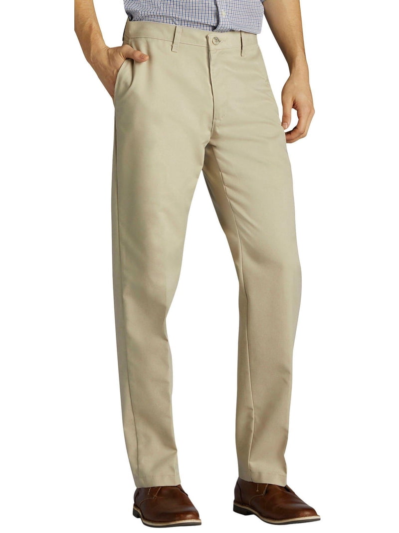 Lee Mens Total Freedom Relaxed Fit Flat Front Pants - Walmart.com