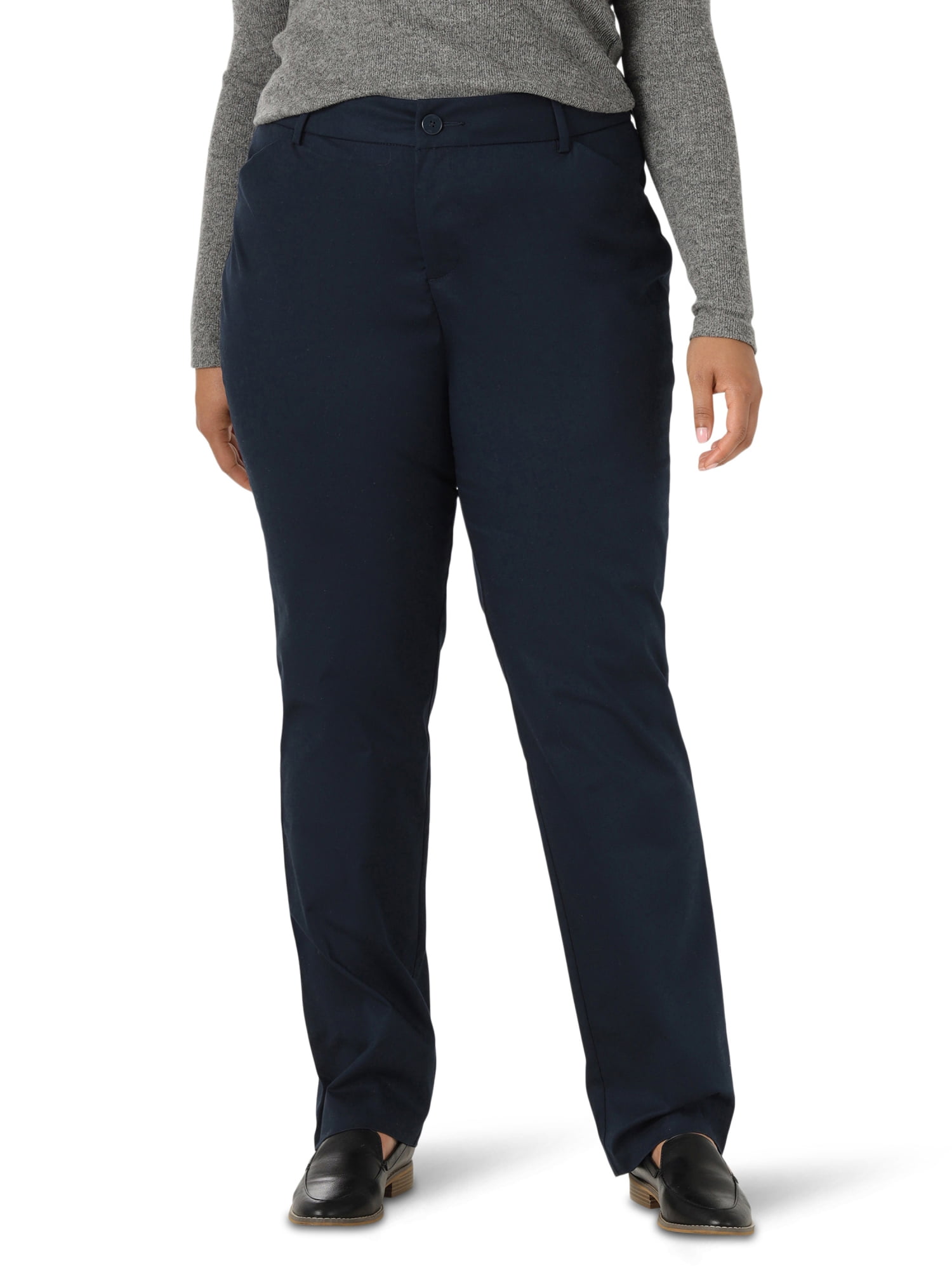 Lee Mid-Rise Wrinkle Free Relaxed Pants (Women's)