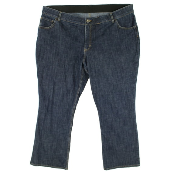 Lee NEW Indigo Womens Size 26W Plus Stretch Button-Front Boot Cut Jeans 260