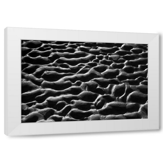 Lee Peterson 14x11 White Modern Wood Framed Wall Art Titled - Texture Sand VII