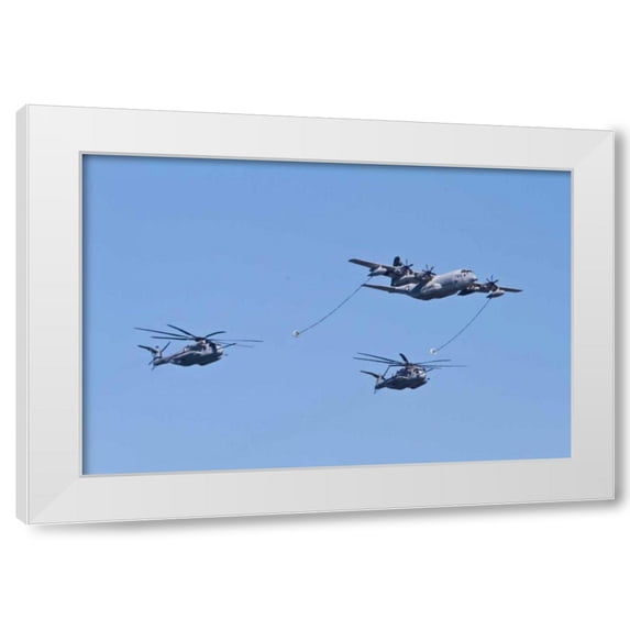 Lee Peterson 18x13 White Modern Wood Framed Wall Art Titled - Air Show III