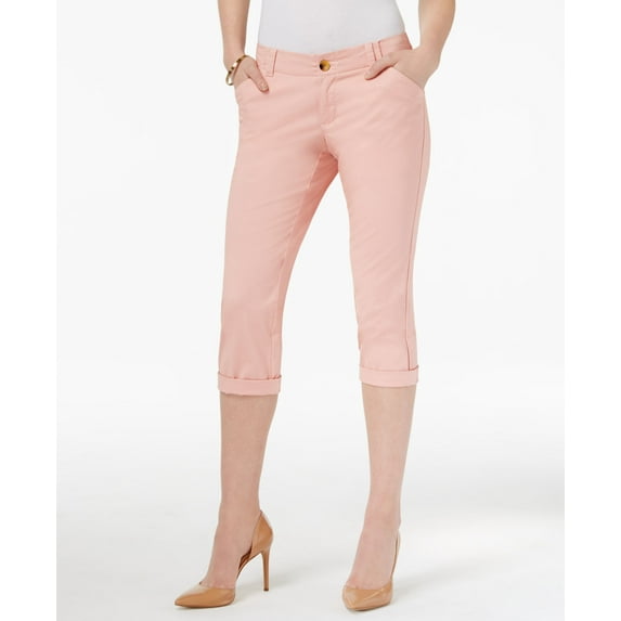 Lee Platinum Petite Chino Cropped Pants Salmon Bisque 6P