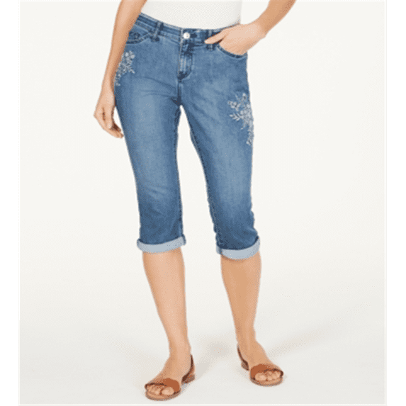 Lee Platinum Women's Flex Motion Capri Jeans Blue Size 16 Petite
