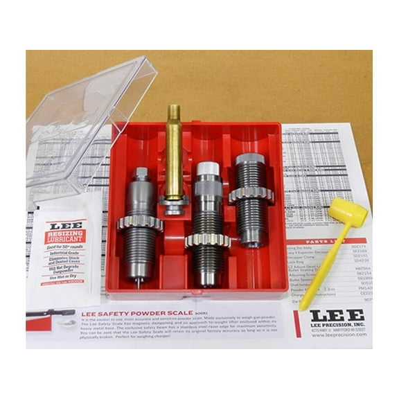 Lee Pacesetter 338 Weatherby Rebated Precision Magnum Full Length Sizing, Bullet Seating, Factory Crimp 3 Die Set