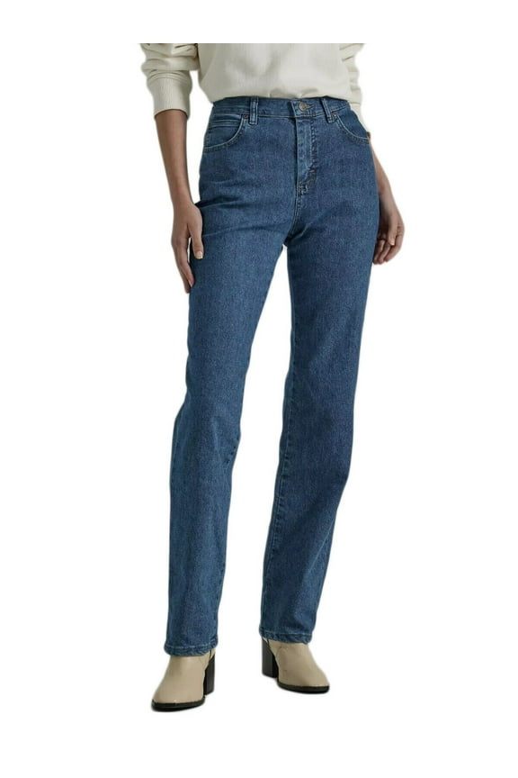 Women's Relaxed Fit Straight Leg Jean, Premium Stone, 10 Short