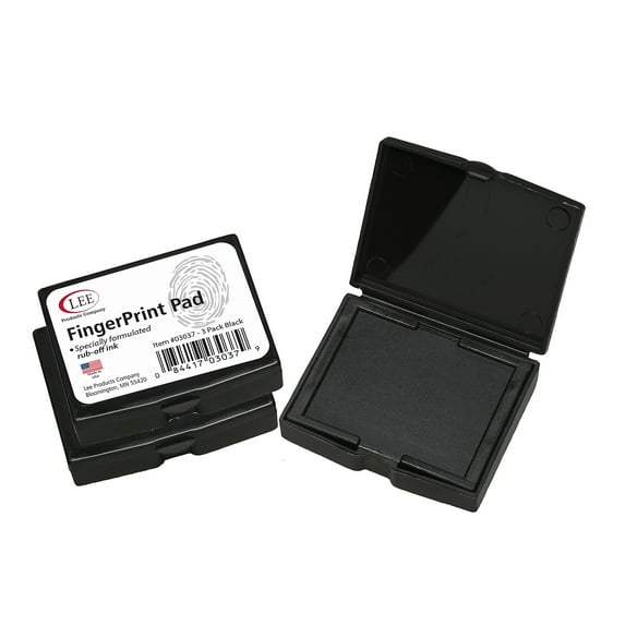 Lee Products Inkless Fingerprint Pad Black Ink 03037