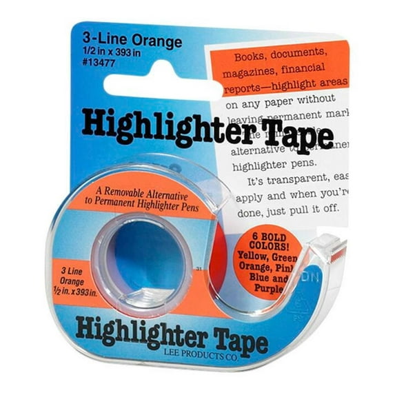 Lee Products Orange Highlighter Tape