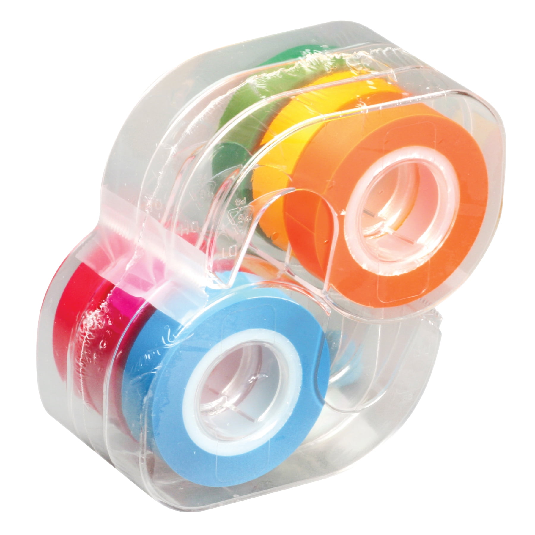 Lee Products Removable Highlighter Tape, Fluorescent Colors, Pack of 6