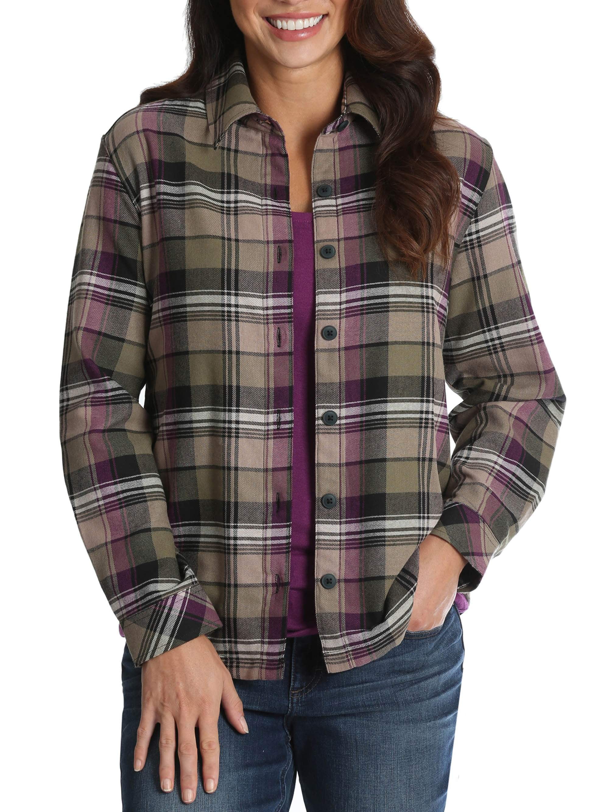 Lee riders women fleece lined flannel shirt Clearance
