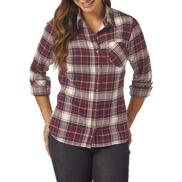 Riders by lee women's fleece lined flannel shirt deals