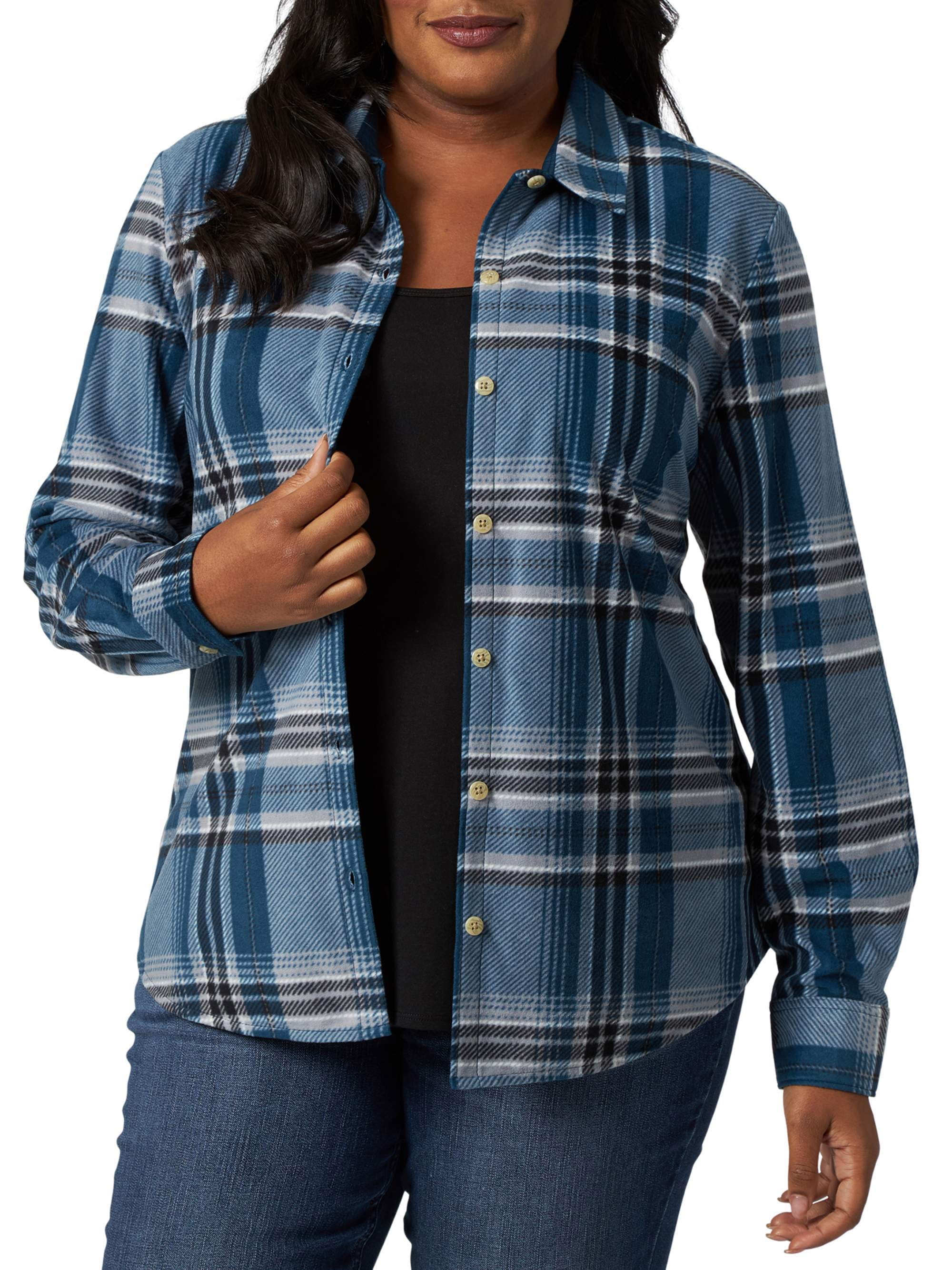 Lee riders women's long sleeve sale knit fleece shirt