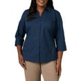 thumbnail image 1 of Lee Riders Women's Plus Size Quarter Sleeve Classic Button-Front Career Shirt, 1 of 4
