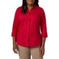 thumbnail image 1 of Lee Riders Women's Plus Size Quarter Sleeve Classic Button-Front Career Shirt, 1 of 3