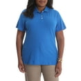 Lee Riders Women's Plus Size Short Sleeve Knit Everyday Essential Polo