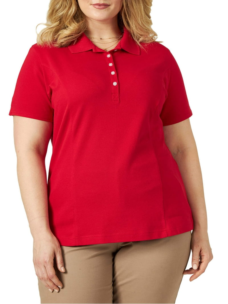 Lee Riders Women's Plus Size Short Sleeve Knit Everyday Essential
