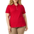 thumbnail image 1 of Lee Riders Women's Plus Size Short Sleeve Knit Everyday Essential Polo Shirt, 1 of 4